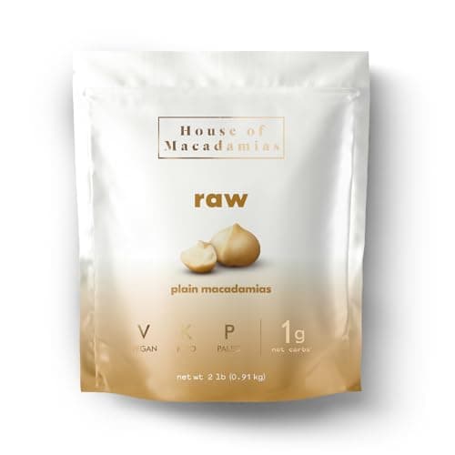 House of Macadamias, Premium Raw Macadamia Nuts, Unroasted, Shelled, Bulk Nuts, Unsalted, Keto, Vegan, Paleo, All Natural, Healthy Snack, Plain, 2lbs