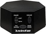 Adaptive Sound Technologies LectroFan Classic White Noise Machine - Compact Sleep Sound Machine for Bedroom, Travel, Study and More - 20 Non-Looping Fan & White Noise Variations - Black