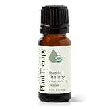 Plant Therapy Organic Tea Tree Oil (Melaleuca) 100% Pure, USDA Certified Organic, Undiluted, Natural Aromatherapy for Skin, Hair, and Toenails, Therapeutic Grade 10 mL (1/3 oz)