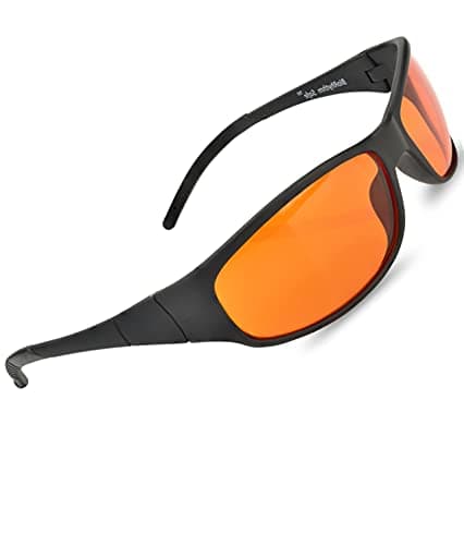Blue Light Blocking Amber Glasses for Sleep 99.9 Percent Effective - Nighttime Eye Wear - Special Orange Tinted Glasses Help You Sleep and Relax Your Eyes