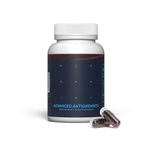 Blueprint Bryan Johnson Advanced Antioxidant Supplement - Lutein, Zeaxanthin, Lycopene, Vitamin K1, K2 - Vegan Capsules for Vision, Bone & Heart Support - Updated Formula of Essential Softgels