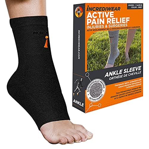 Incrediwear Ankle Sleeve - Ankle Brace for Joint Pain Relief, Sprained Ankle Support, Arthritis, Inflammation Relief, and Circulation, Ankle Support for Women and Men (Black, Large)